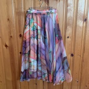 Like new multi colored flowy maxi skirt